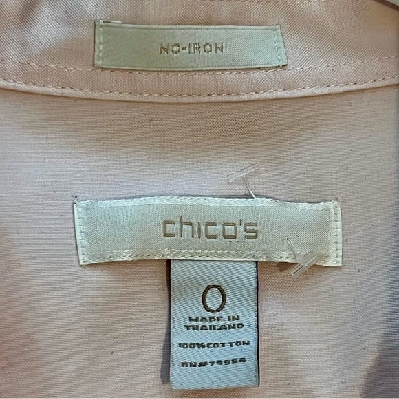 Chicos No Iron Classic Pink Button-Up Shirt - Picture 2 of 3